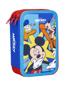 Penar echipat Mickey Mouse & Friends cu 3 compartimente, 44 piese