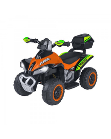 ATV Quad de teren electric pentru copii Globo acumulator 6V portocaliu cu verde