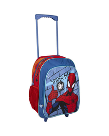 Troler pliabil Spiderman Alright cu buzunar frontal, 31x41x14 cm