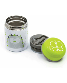 Termos pentru alimente solide, Food, Cu lingurita inclusa, 300 ml, BPA Free, Bbluv, Lime