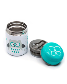 Termos pentru alimente solide, Food, Cu lingurita inclusa, 300 ml, BPA Free, Bbluv, Aqua