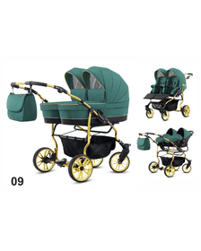 Carucior pentru gemeni Mikado TWIN 2023 T-09 3 in 1