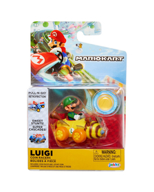 Nintendo Mario - Masinuta cu figurina inclusa, Luigi
