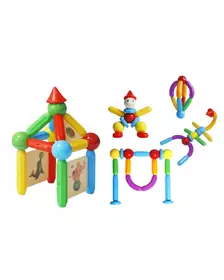 Set de constructie magnetic - STICK (48 piese)