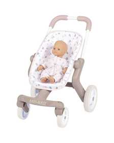 Carucior sport pentru papusi Smoby Baby Nurse Poussette Pop crem
