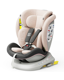 Scaun auto Tweety Plus iSize Buf Boof LightPink cu isofix Rotativ 360 grade Pozitie Somn Top Tether 0-36 kg 40-150 cm