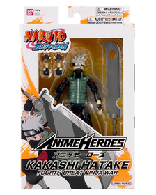 BANDAI FIGURINA  NARUTO SHIPPUDEN HATAKE KAKASHI FOURTH GREAT NINJA WAR   16.5CM