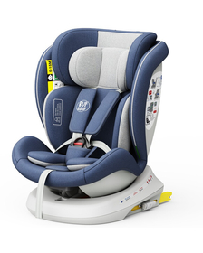 Scaun Auto Tweety Plus DELUXE BUF BOOF iSIZE Indigo cu Isofix rotativ 360 grade 40-150 cm