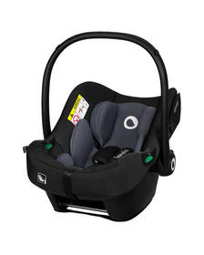 Lionelo - Soica auto i-Size Astrid, 0-13 Kg, 40-87 cm, Cu maner si capotina reglabile, Cu protectie laterala avansata, Salteluta confortabila , Conform cu standardul european de securitate R129, Negru/Gri