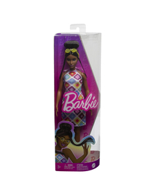 PAPUSA BARBIE FASHIONISTA SATENA CU OCHELARI DE SOARE GALBENI