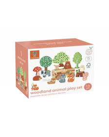 Set cu piese din lemn animale de padure, Orange Tree Toys