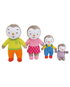 Set 4 Plusuri Jemini Familia De Pinguini Tchoupi