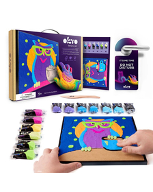 Set pictura cu argila usoara, 29*29 cm - Owl