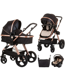 Carucior Chipolino Havana 3 in 1 obsidian gold
