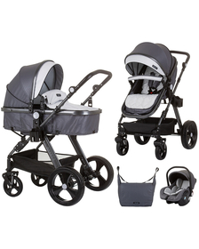 Carucior Chipolino Havana 3 in 1 silver grey