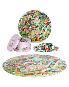 Puzzle rotund, 150 piese, Boppi - Orasul