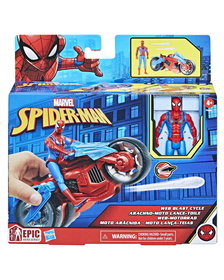 SPIDERMAN SET FIGURINA SI VEHICUL WEB BLAST CYCLE