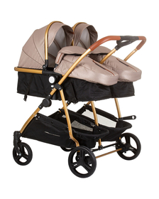 Carucior gemeni Chipolino Duo Smart 2 in 1 golden beige