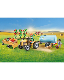 Playmobil - Tractor Cu Remorca Si Cisterna De Apa