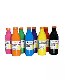 Set 8 x 1000 ml Guasa lavabila pictura, potrivita pentru copii mici, incepand de la 2 ani