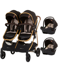 Carucior gemeni Chipolino Duo Smart 3 in 1 obsidian gold