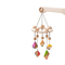 Carusel patut bebelusi Mobile, cu 5 jucarii colorate corpuri geometrice, lemn, Mobbli