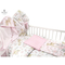 MimiNu - Set pentru bebelusi, 6+1 piese, Cu paturica de infasat, Prosop, Paturica, Cearceaf 120x60 cm, Sweet Deer Pink