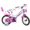 Bicicleta copii Dino Bikes 12" Fairy alb si roz
