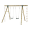 Complex de leagane cu cataratoare Gibbon, pentru 4 copii, din lemn tratat, PLUM 27012
