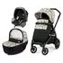 Carucior 3 in 1 Peg Perego Book, Primoviaggio SL,  0 - 22 kg, Graphic Gold, Negru / Bej