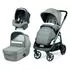 Carucior 3 in 1 Peg Perego Veloce, Lounge,  0 - 22 kg, Graphic Gold, Negru / Bej