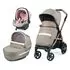 Carucior 3 in 1 Peg Perego Book, Primoviaggio SL,  0 - 22 kg, Graphic Gold, Negru / Bej