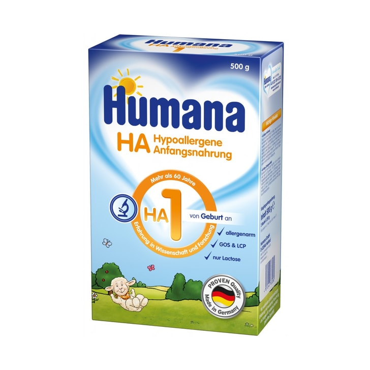 Lapte praf Humana HA 1 de la nastere 500 g