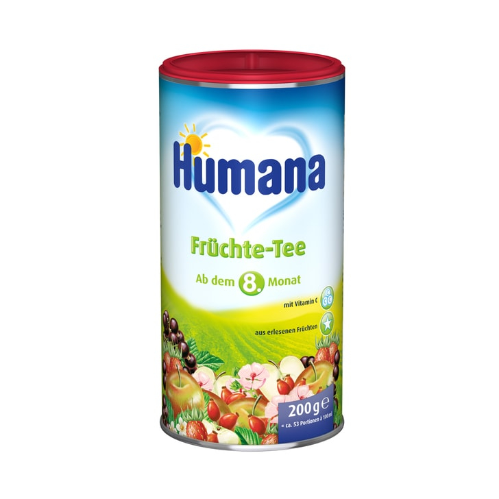 Ceai Humana cu gust de fructe de la 8 luni 200 g