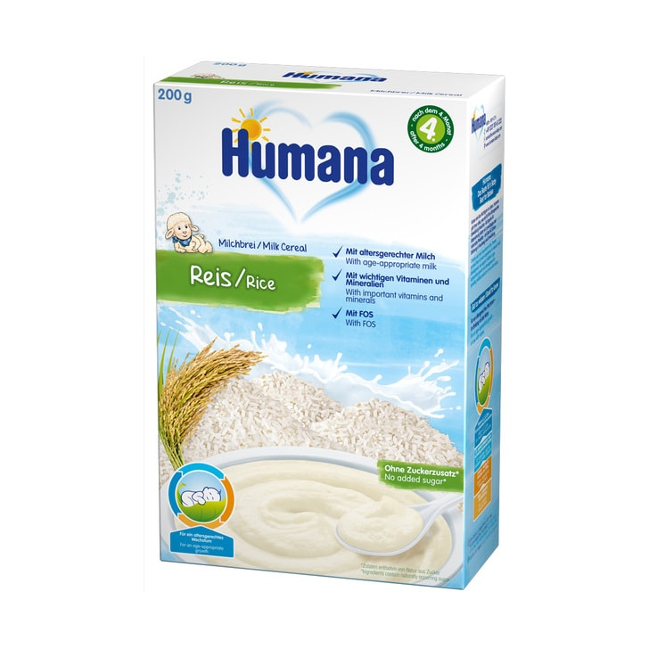 Cereale Humana cu fulgi de orez de la 4 luni 200 g