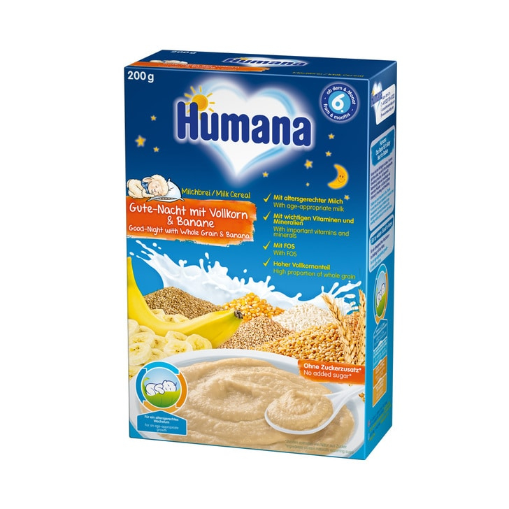 Cereale Humana noapte buna cu fulgi de ovaz si banane de la 6 luni 200 g