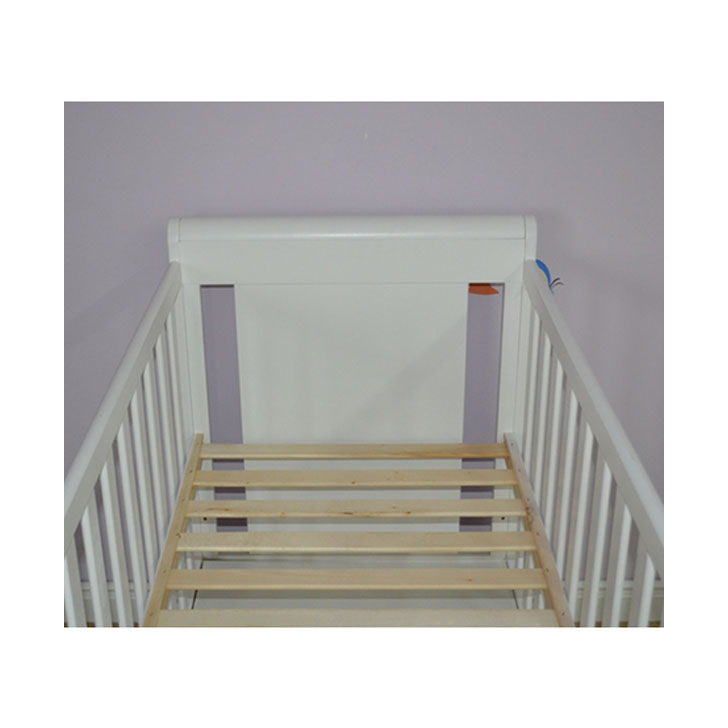 Patut copii din lemn Hubners Mira 120x60 cm alb cu sertar