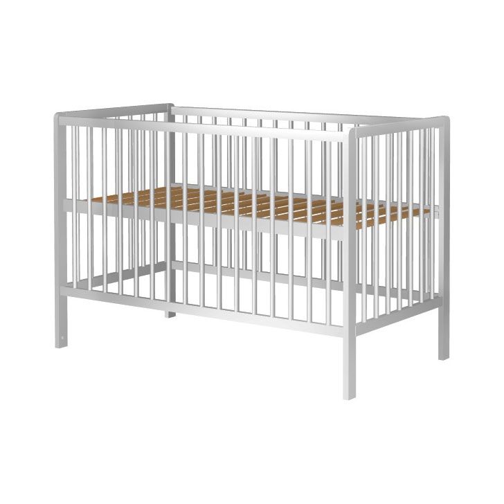Patut copii din lemn Hubners Dominic 120x60 cm alb