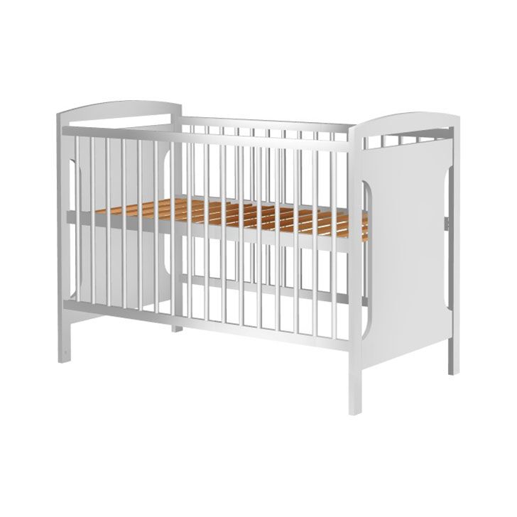 Patut copii din lemn Hubners Karly 120x60 cm alb