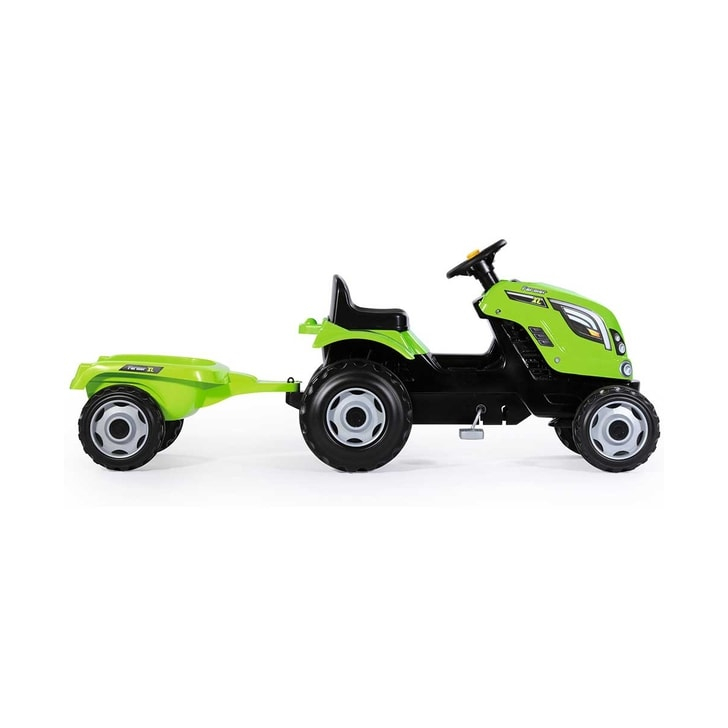 Tractor cu pedale si remorca Smoby Farmer XL verde