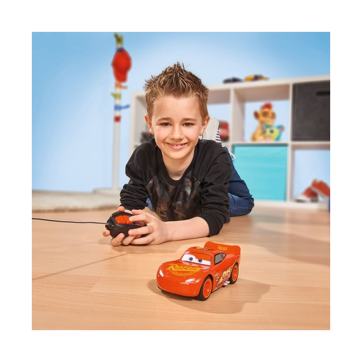 Masina Dickie Toys Cars 3 Single-Drive Lightning McQueen cu telecomanda