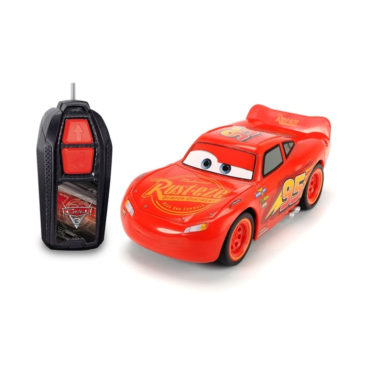 Masina Dickie Toys Cars 3 Single-Drive Lightning McQueen cu telecomanda