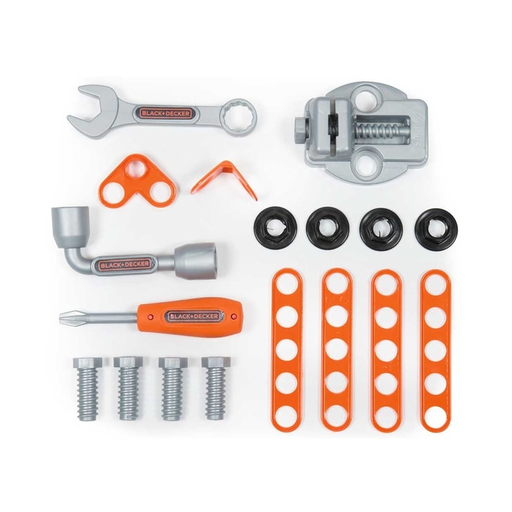 Masa de lucru Smoby Black & Decker 3 in 1 cu trusa de accesorii