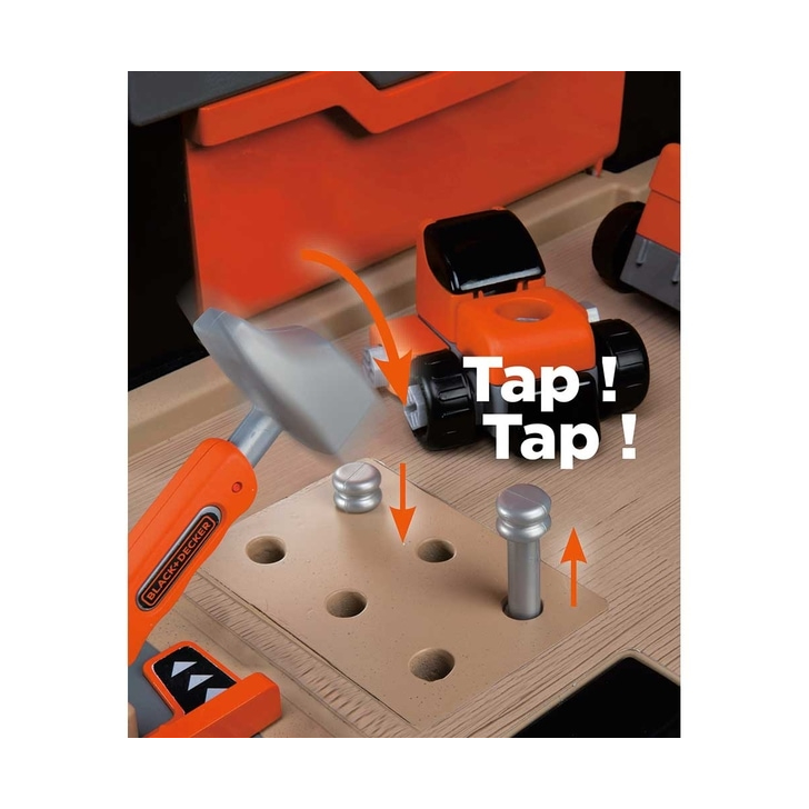 Atelier Smoby Black & Decker Bricolo Ultimate cu accesorii