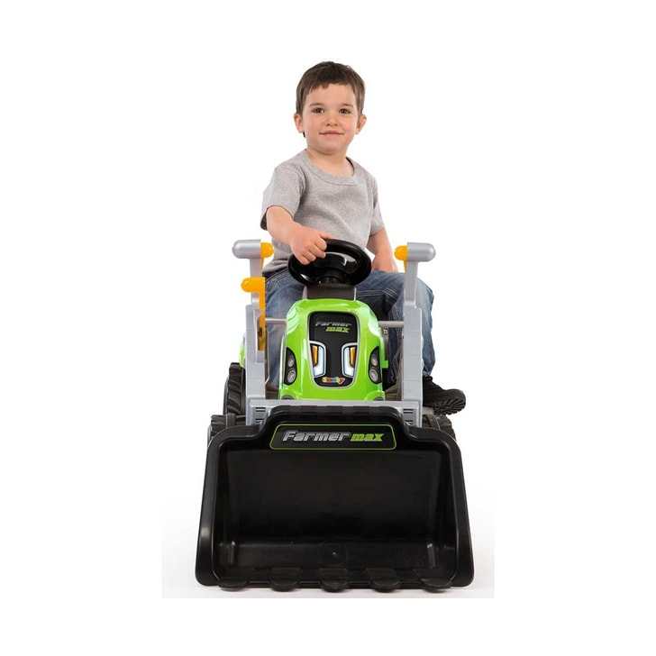 Tractor cu pedale si remorca Smoby Farmer Max verde