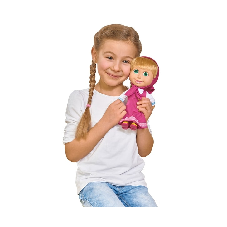 Papusa cu corp moale Simba Masha and the Bear 23 cm Masha Soft Doll