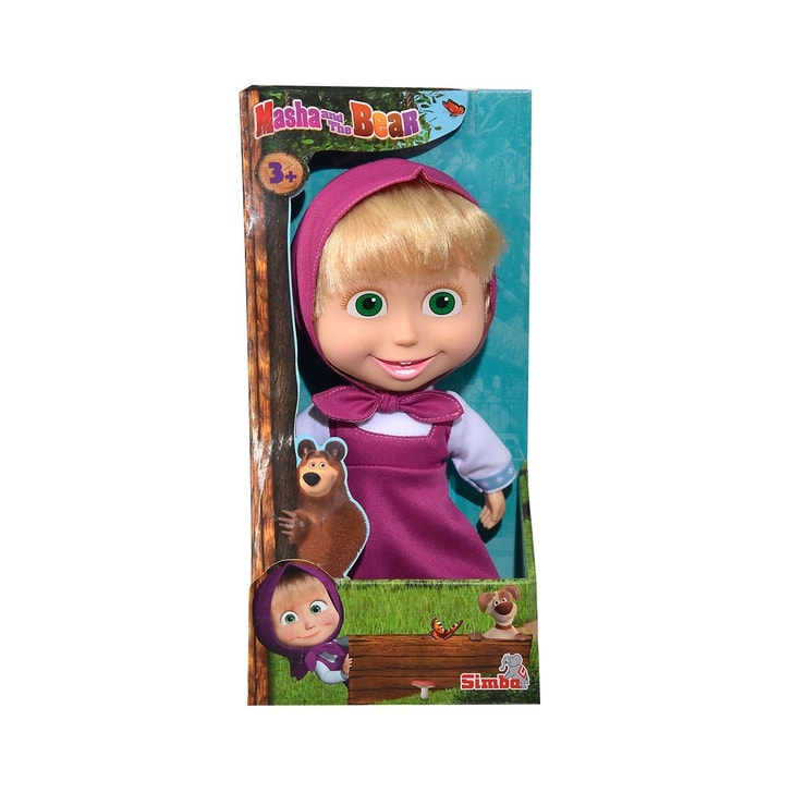 Papusa cu corp moale Simba Masha and the Bear 23 cm Masha Soft Doll