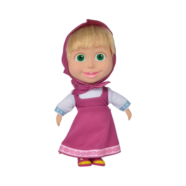 Papusa cu corp moale Simba Masha and the Bear 23 cm Masha Soft Doll