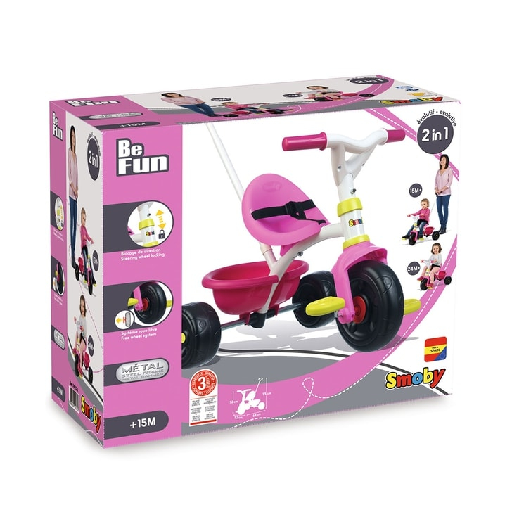 Tricicleta pentru copii Smoby Be Fun pink