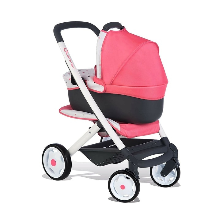 Carucior pentru papusi Smoby Quinny Combi 3 in 1 roz